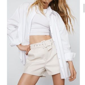 Faux Leather Shorts